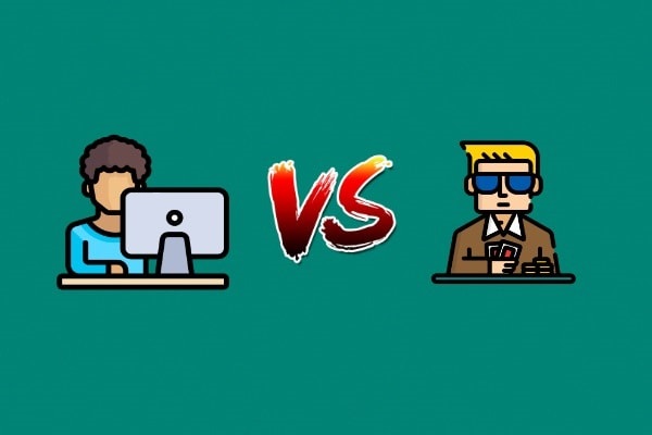 Differences between offline and online poker