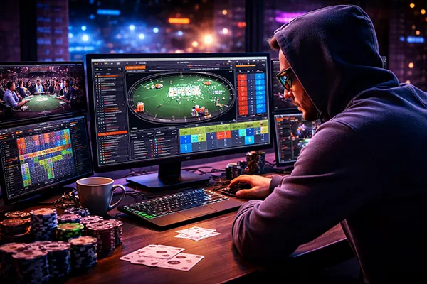 Online poker broadcast